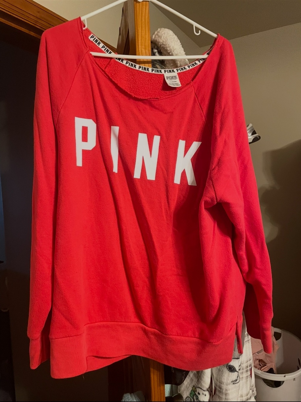 Victoria's Secret PINK Hot Pink Logo Crewneck